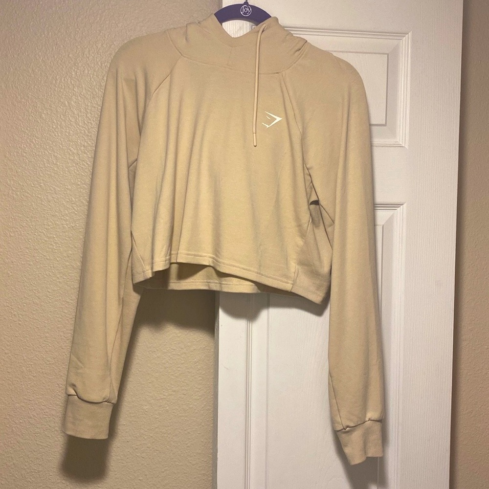 Gymshark tan cropped pullover
